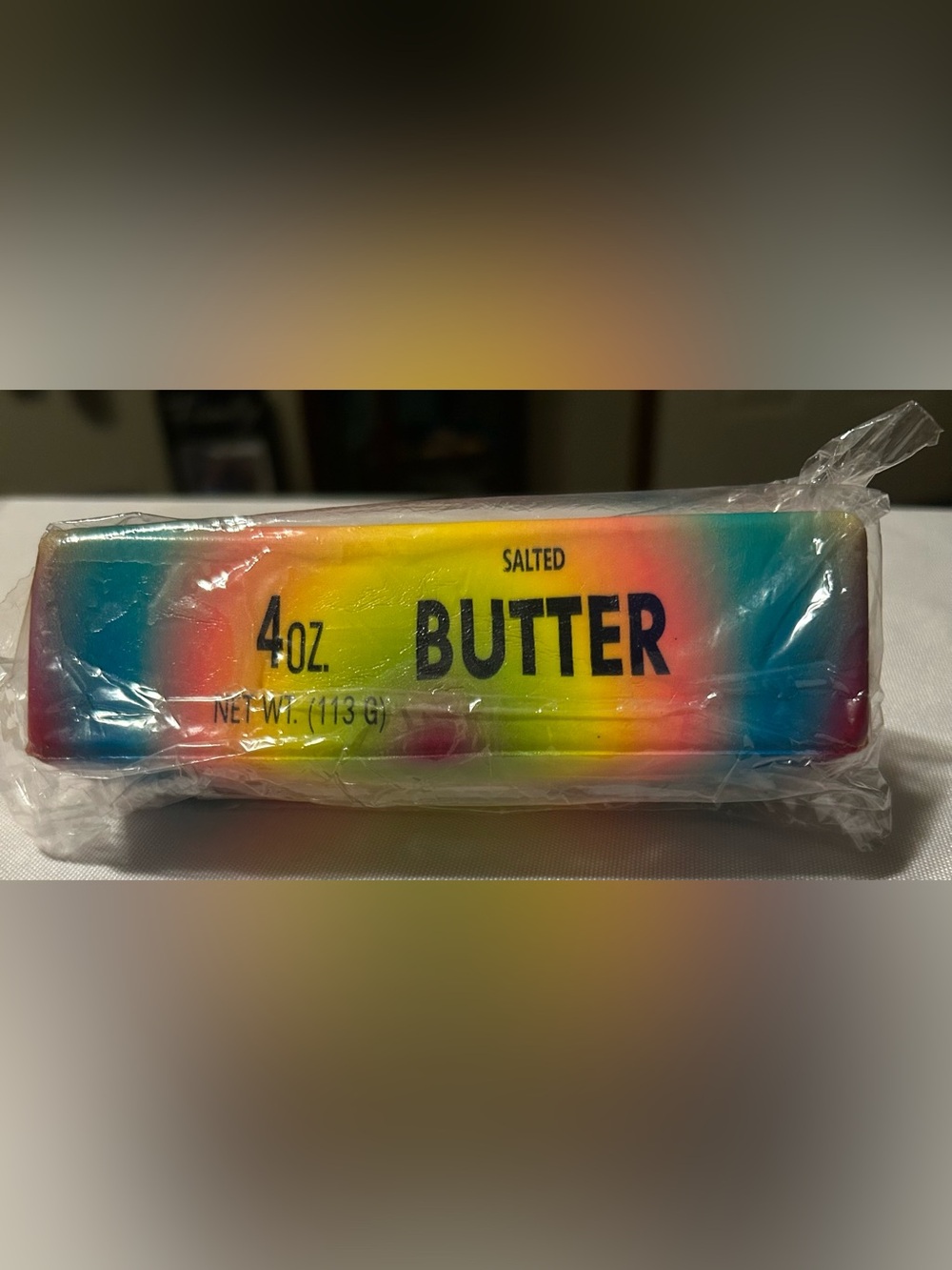 Kids Rainbow Tie-Dye Squishy Butter - Yellow & Pink